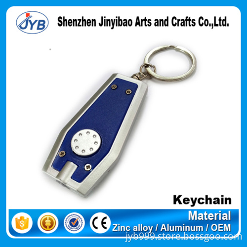 good quality custom logo plastic led light keyring with cheap price